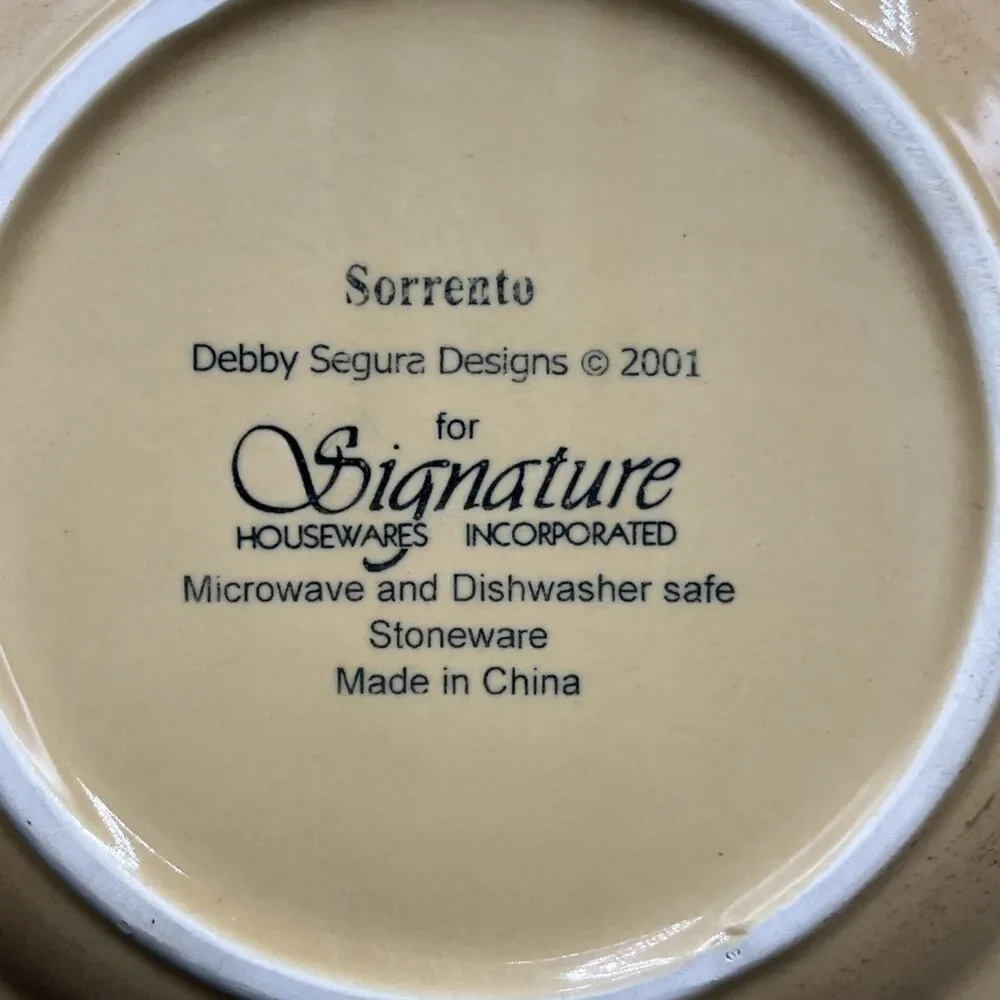 Signature Sorrento Wheat Stoneware Salad Plate Beige/Harvest Yellow 8 1/4”